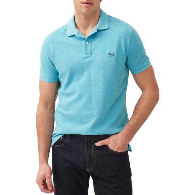 Gunn Logo Polo Shirt - Aqua - The timeless garments crafted by New Zealand brand Rodd and Gunn are instantly recognisable thanks to its unique English Pointer dog logo. Outerwear, casual everyday staples and more tailored styles have featured across the label's collections for the past 75 years, never faltering on its promise on offering quality styles sure to stand the test of time.
