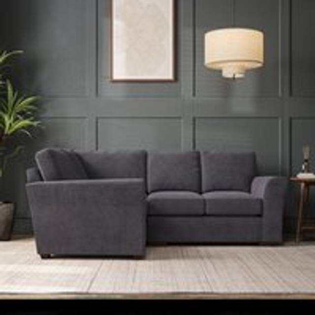 Lena Small Corner Sofa - Aqua Clean Chenille Grey