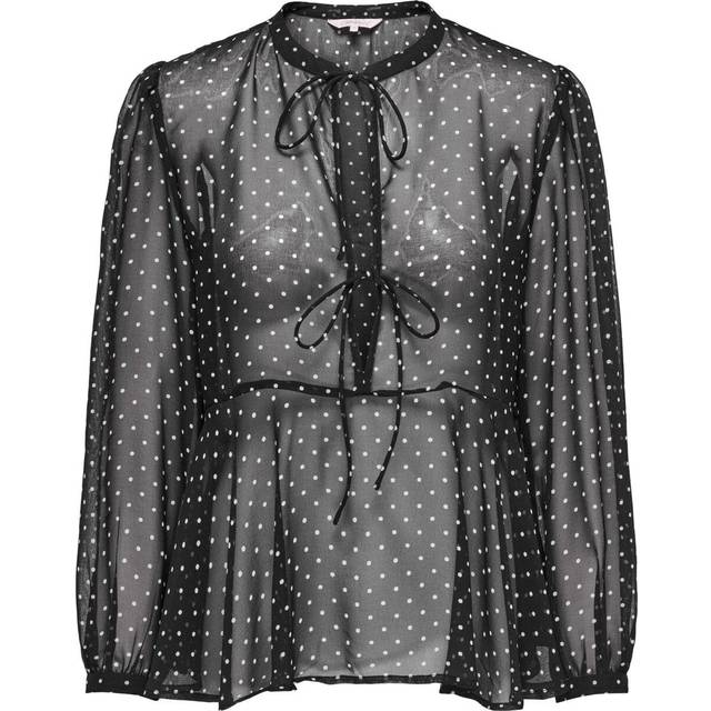ONLY Onlisabella Ls String Top Wvn |Svart |XS