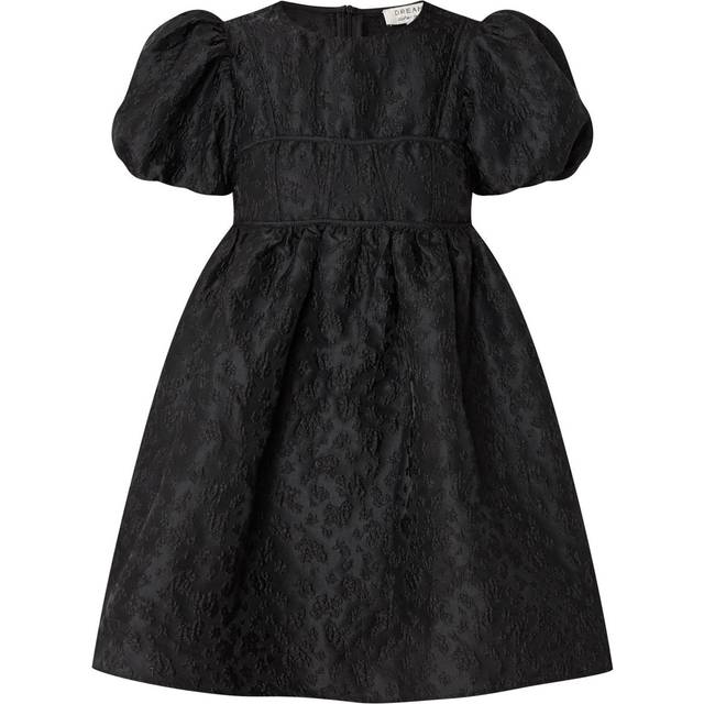 Sister Jane Oyster Jacquard Bow Back Mini Dress, Black