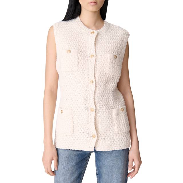 Cardigan Sans Manches Elisabeth - Ecru - Taille S - Vanessa Bruno