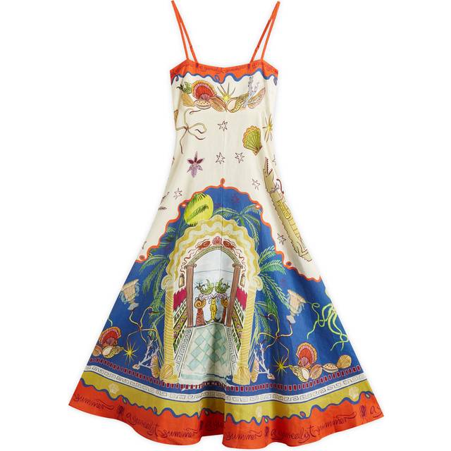 Surrealist Summer Midi Sundress - MULTI - 10