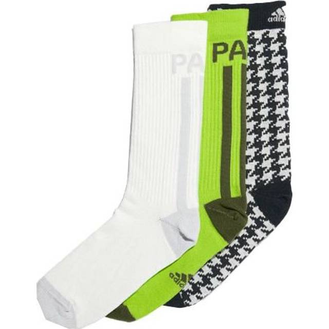 adidas originals x IVY PARK Crossover Contrasting Colors Logo Sports Mid Calf Socks 3 Pairs White / Gray / Green HM2598 - Default Color
