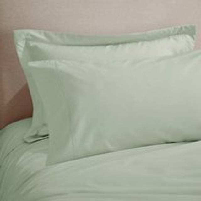 Dorma Crisp & Fresh 400 Thread Count Cotton Percale Kingsize Standard Pillowcase - Sage