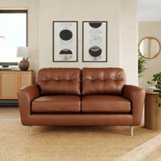 Sven Vintage Leather 2 Seater Sofa - Vintage Leather Brown
