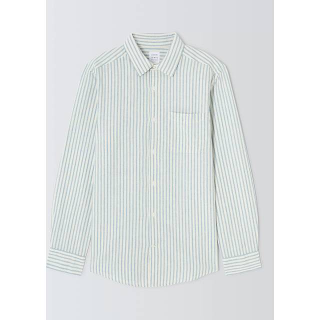 John Lewis Regular Fit Candy Stripe Linen Blend Shirt