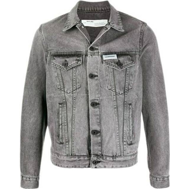 Men's Off-White Arrow Denim Jacket Gray OMKY002R20E540200810 - Grey - S