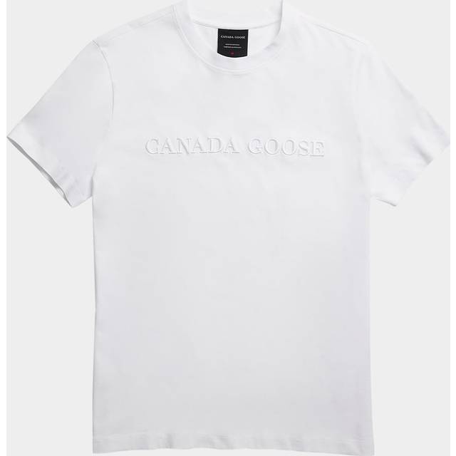 Canada Goose, Topp, Herr, S, Bomull, Avslappnad Bomullstee för Vardagsbruk - white (S)