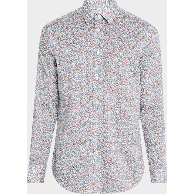 Paul Smith Tailored-Fit Blue And White 'Liberty Floral' Print Shirt Multicolour - 17