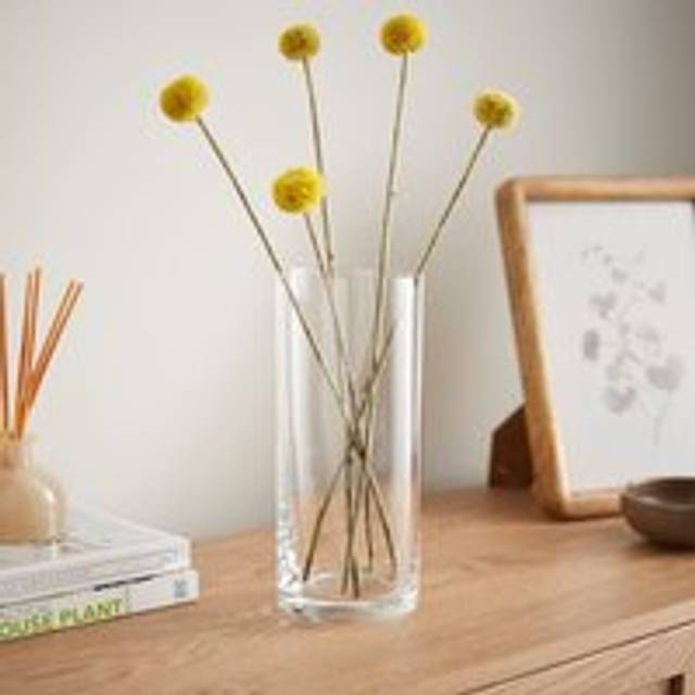 Crystal Glass Tall Vase - Clear