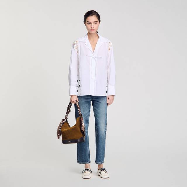Chemise en popeline - blanc - 1