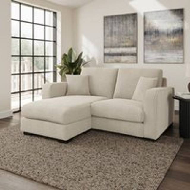 Carson Tonal Boucle Compact Corner Chaise Sofa - Tonal Boucle Sandstone