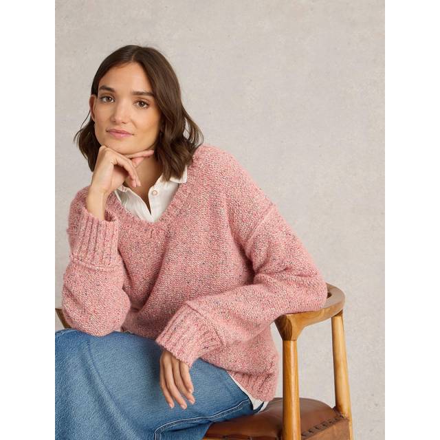 White Stuff Tammy Textured Organic Cotton Rich Jumper