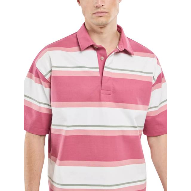 ARMOR LUX Striped Polo Shirt Short Sleeves Héritage |Rosa |XL