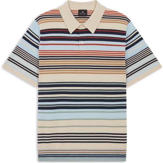 Paul Smith Mens Ice White Sweater Polo Shirt - Large