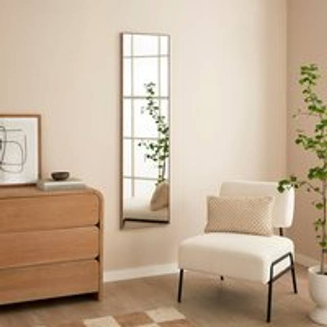 Oslo Rectangle Full Length Wall Mirror - Natural