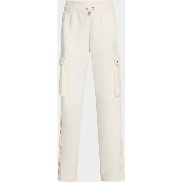 Mixed-Media Drawstring Track Pants - PLASTER