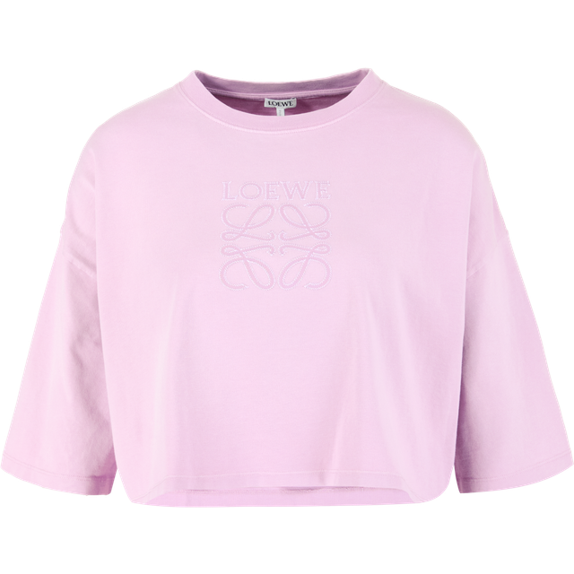 Loewe Cropped cotton jersey T-shirt - purple (UK 14)