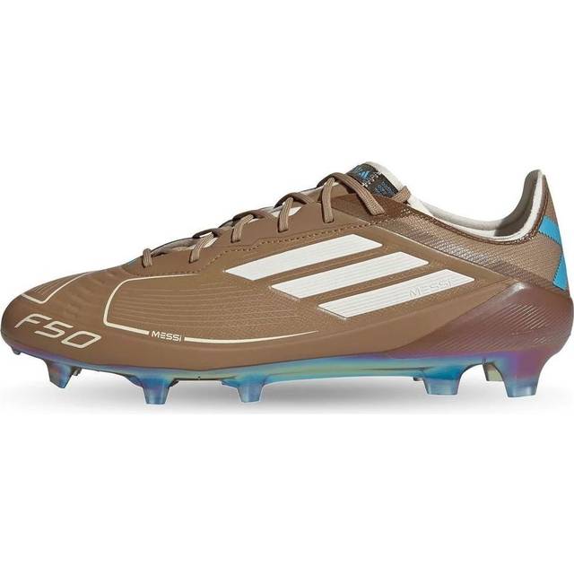 adidas F50 Messi X Bad Bunny Elite Fg - Kartong/vit/turkos Limited Edition - Gräs (Fg) - ['Brun'] (40)