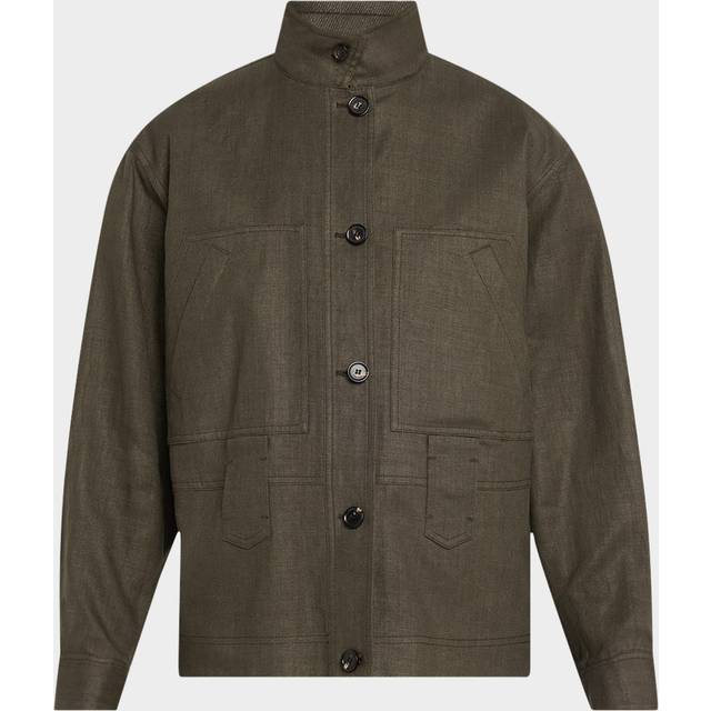 Jaylon Structured Linen Wool Field Jacket - BLACK PINE - 44 IT (8 US)