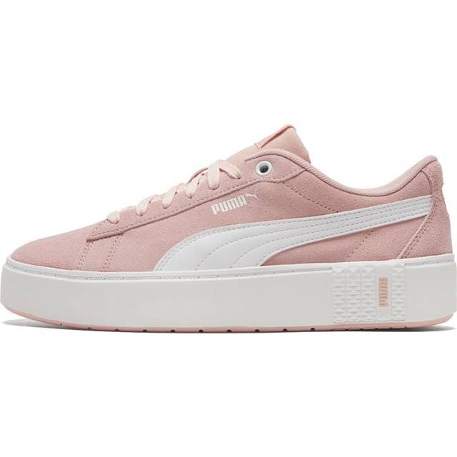 Puma  Smash Platform v2 Suede Peachskin Women Sneakers Pink White 373037-05 35.5