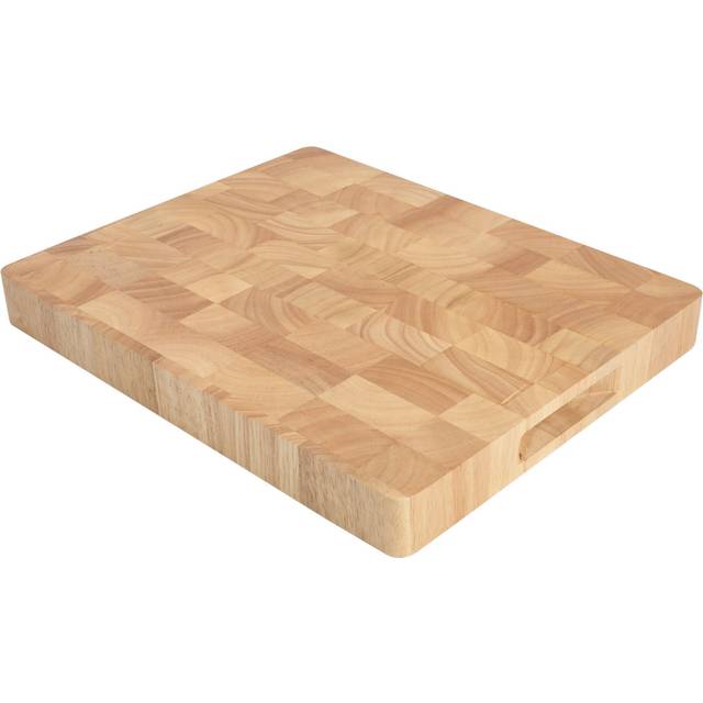 Tala Hevea Large End Grain Chopping Board - Brown