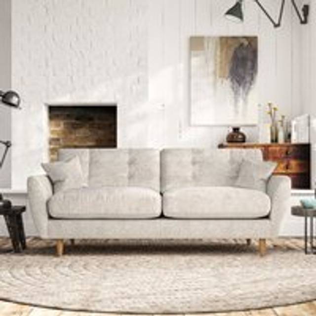 Anders Large 3 Seater Sofa - Chunky Chenille White Sand