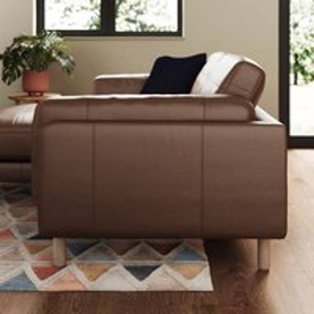 Newton Vintage Leather Corner Chaise Sofa - Vintage Leather Brown