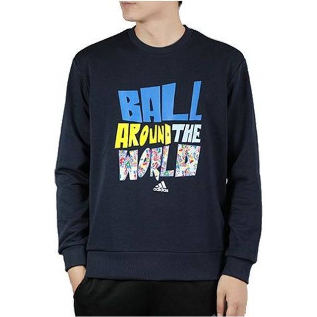 adidas Basketball Sports Round Neck Pullover Navy Blue FK6473 - Dark Blue - M