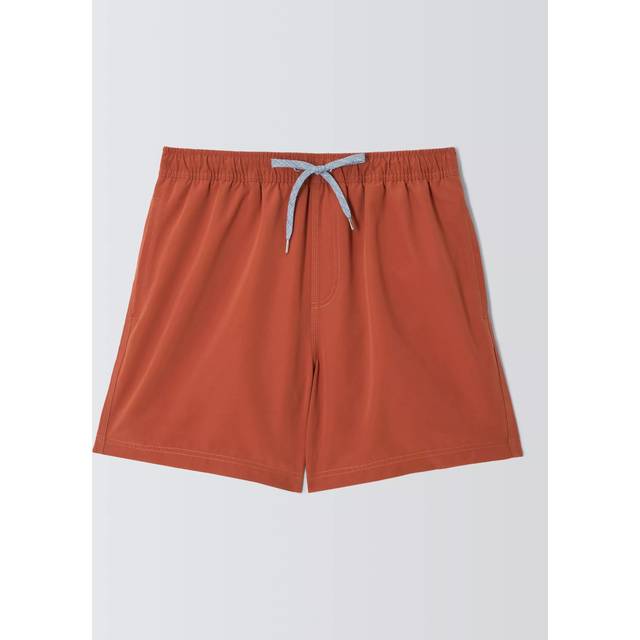 John Lewis Recycled Polyester Plain Swim Shorts, Dark Orange