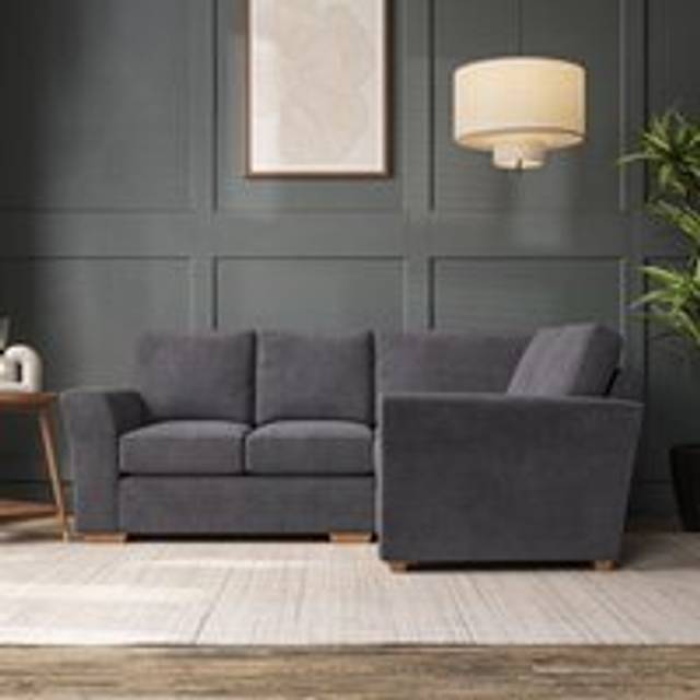 Lena Small Corner Sofa - Aqua Clean Chenille Grey