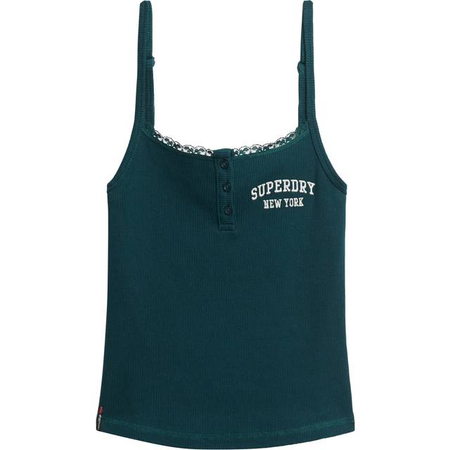 Superdry Athletic Essentials Embroidered Button Cami Top