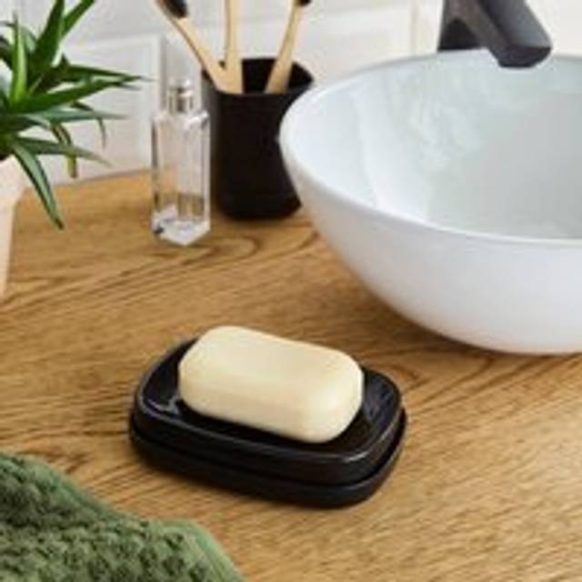Plastic Soap Dish - Black