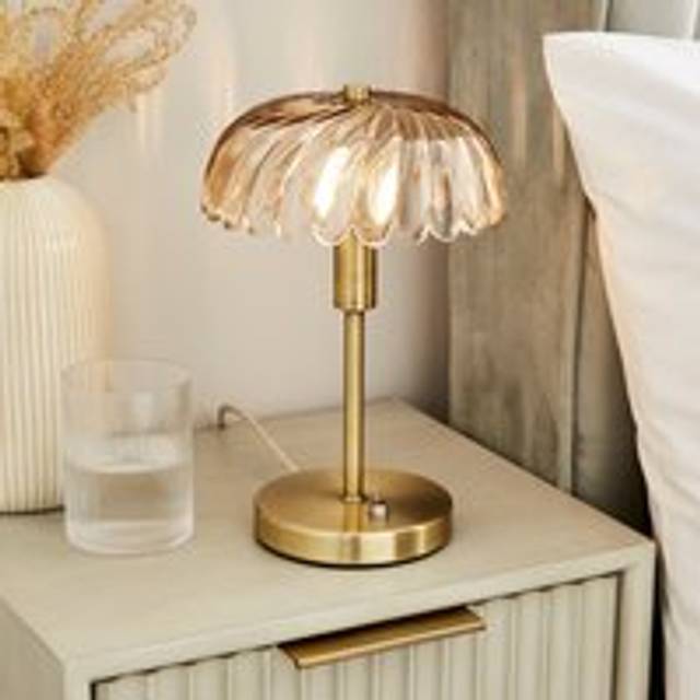 Lucille Glass Table Lamp - Gold