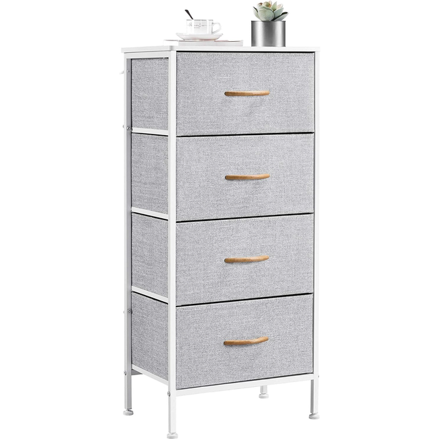 Yaheetech narrow chest of drawers bedroom storage drawers with wooden handles
