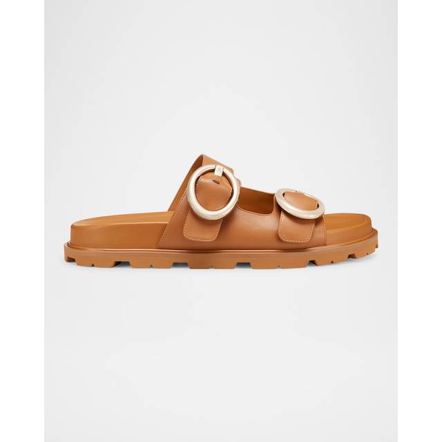 Stuart Weitzman, BENNI SPORT SLIDE, SANDALS, MACCHIATO, SMOOTHCALF