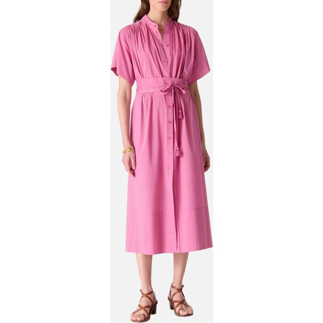Ciao Ruched Cotton Midi Shirtdress - MALAGA - Large