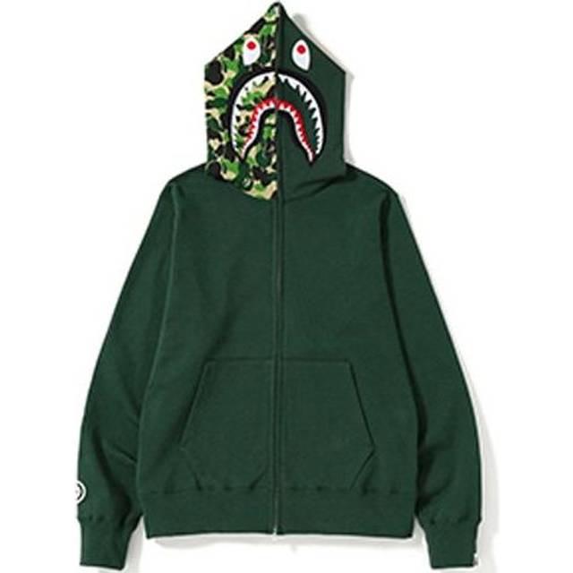 A Bathing Ape Shark Camo Full Zip Hoodie 'Forest Green' BAPE-SS19-4 - TAN - XL