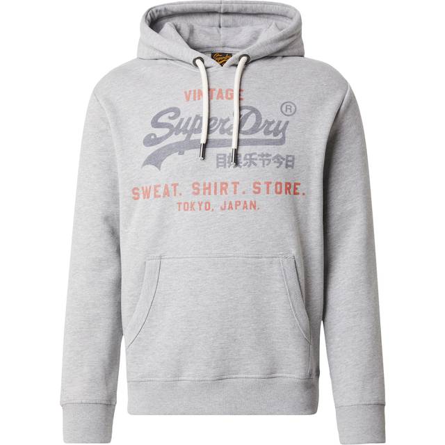 Superdry vintage logo heritage relaxed hoodie | grey | m, l, xl, xxl, 3xl
