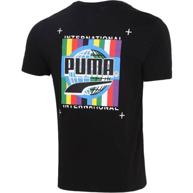 PUMA Graffiti Photo Print Short Sleeve T-Shirt 'Black Blue Red' 531307-01 - Black/Blue/Red