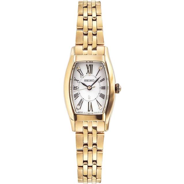 SEIKO Lukia Blue Lens 100 waterproof Solar Energy quartz Watch SUP442J1 - Gold - F