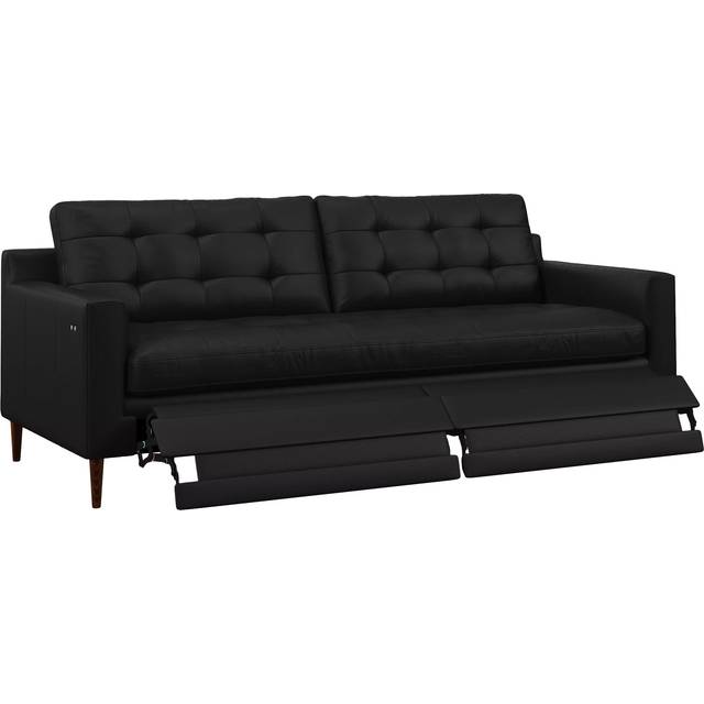 John Lewis Draper II Motion Large 3 Seater Leather Sofa, Dark Leg