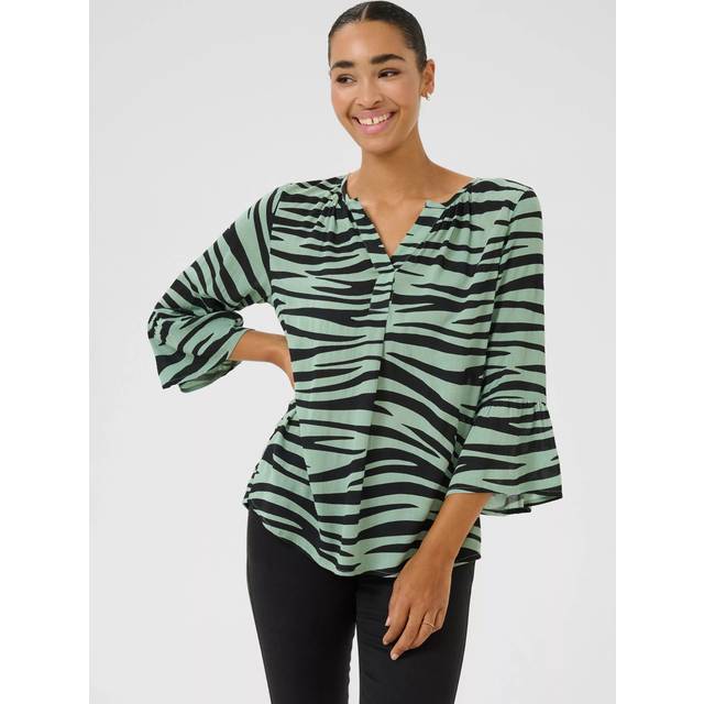 KAFFE Lea Zebra Print Top