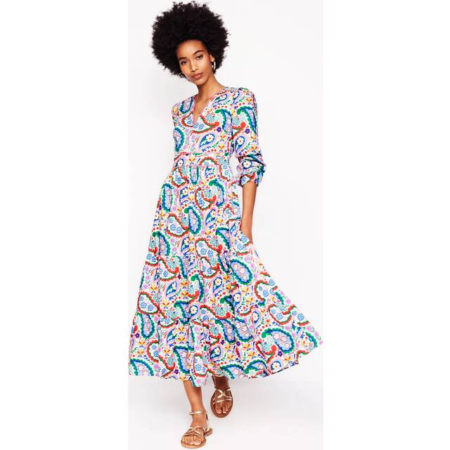 Boden Violet Paisley Midi Dress, Multi