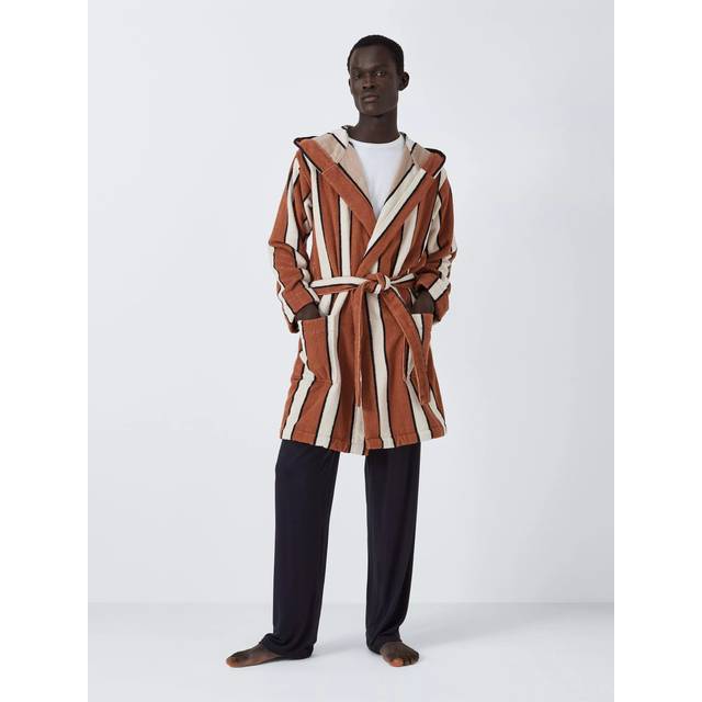 John Lewis Cotton Stripe Unisex Bathrobe