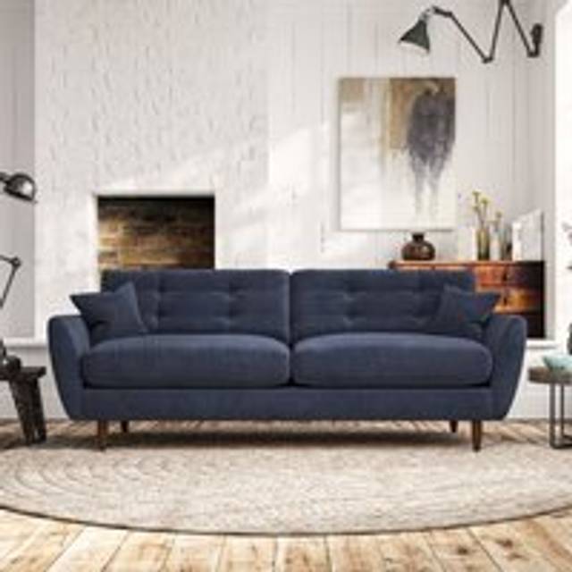 Anders 4 Seater Sofa - Aqua Clean Chenille Navy
