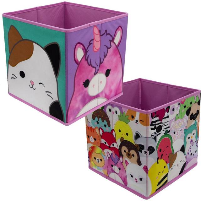 Set of 2 3.6L Squishmallows Storage Cubes - Multicolor