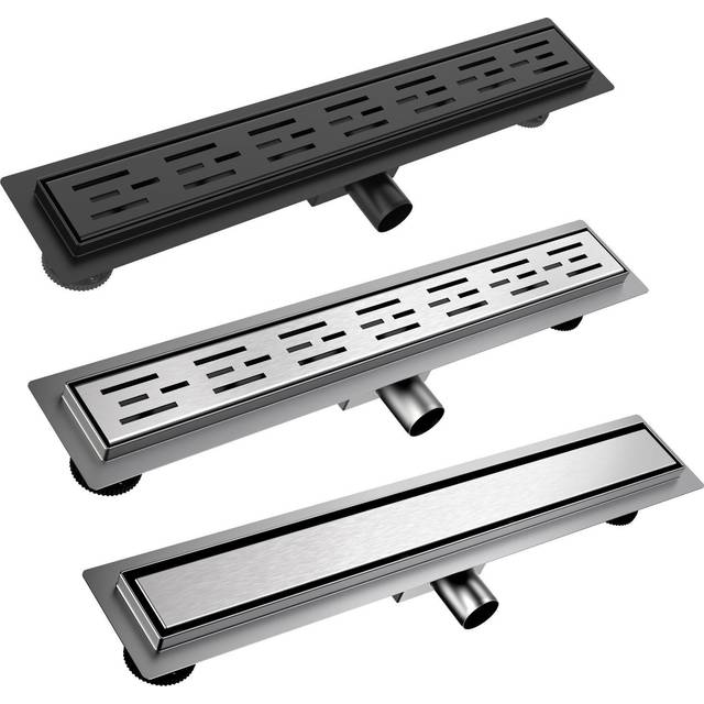 Emke wet room linear shower floor drain stainless steel channel gully waste trap