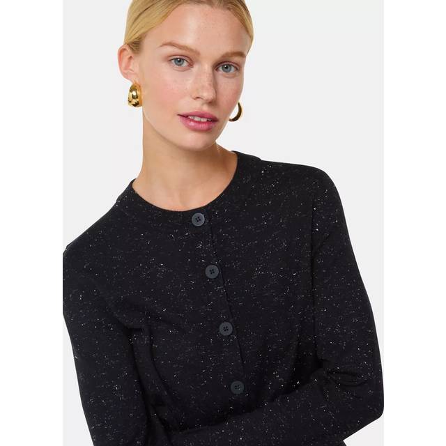 Whistles Annie Sparkle Cardigan, Black