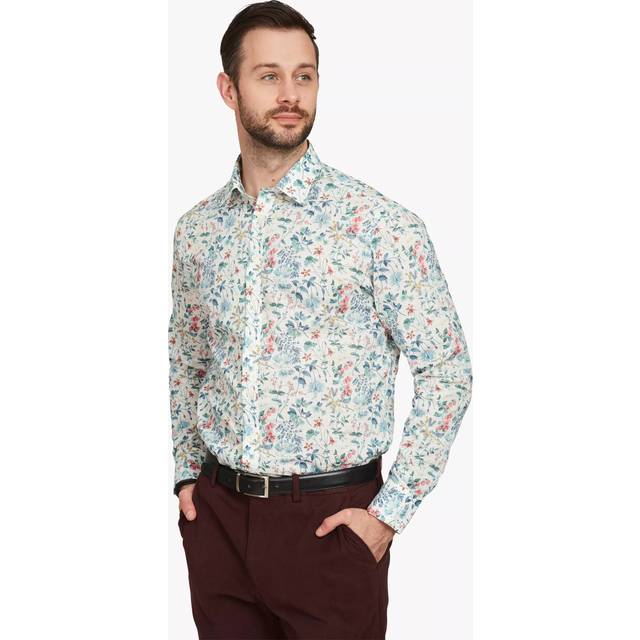 Simon Carter Liberty Fabric Botanist's Journey Print Cotton Shirt, White/Multi
